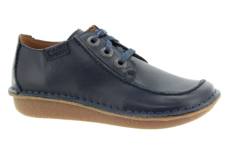 CLARKS Dámské kožené navy polobotky