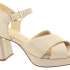 CLARKS Dámské kožené béžové sandály na podpatku