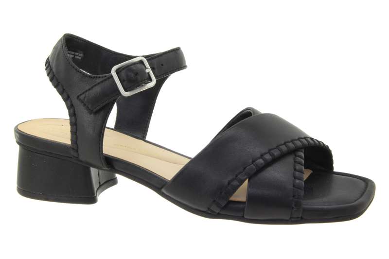 CLARKS Dámské kožené černé sandály