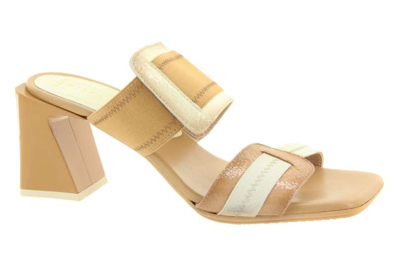 HISPANITAS Dámské kožené desert pantofle na podpatku