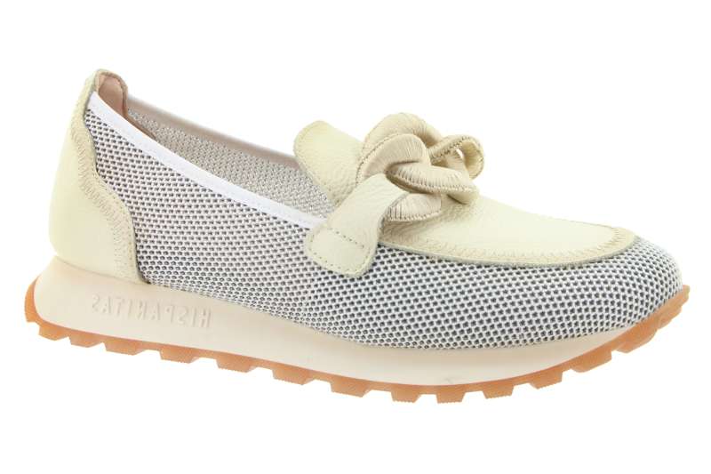 HISPANITAS Dámské bílé kožené mokasíny