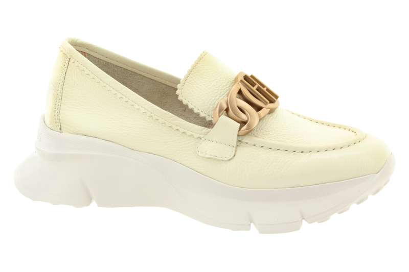 HISPANITAS Dámské kožené mokasíny nata na klínu