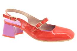 HISPANITAS Dámské kožené červené lodičky