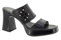 HISPANITAS Dámské kožené černé pantofle