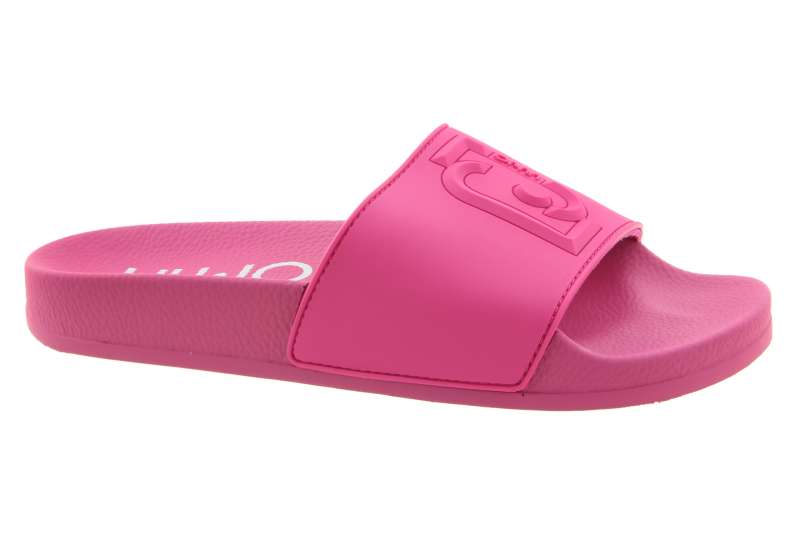 LIU JO Dámské kožené růžové pantofle