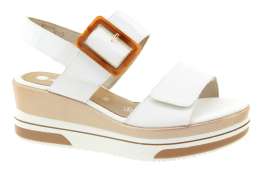 REMONTE Dámské bílé kožené sandálky