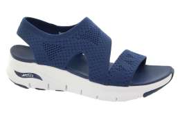 SKECHERS Dámské modré textilní sandály