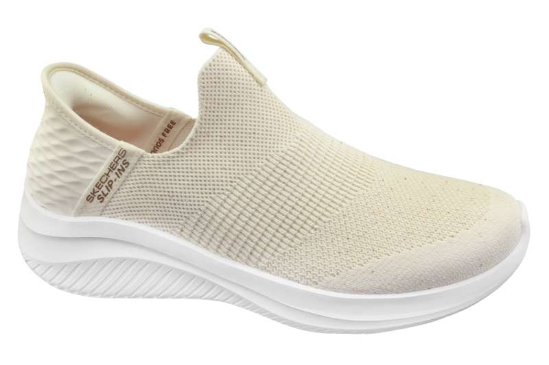 SKECHERS Dámské off white textilní slip ins