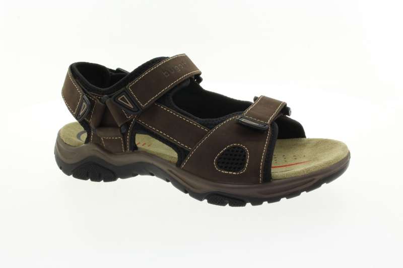 BUGATTI Pánské hnědé kožené sandály