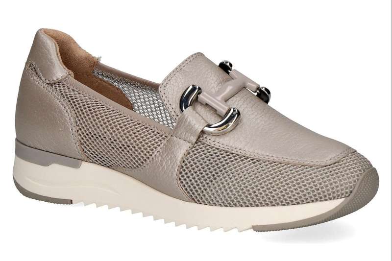 CAPRICE Dámské šedé kožené mokasíny