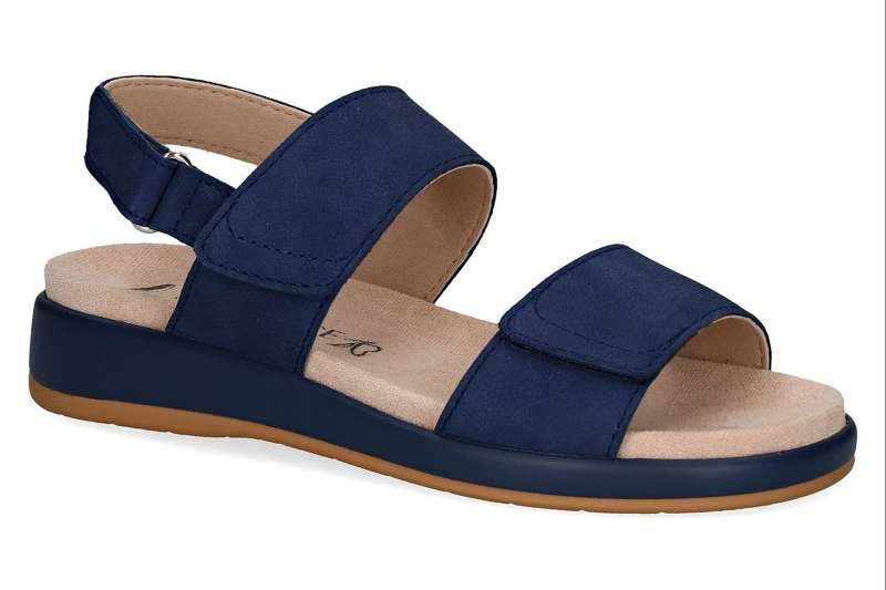 CAPRICE Dámské modré kožené sandály