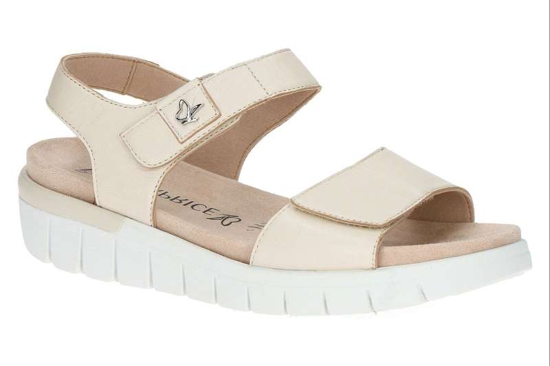 CAPRICE Dámské kožené krémové sandály