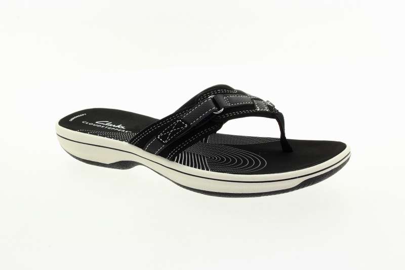 CLARKS Dámské textilní žabky černé