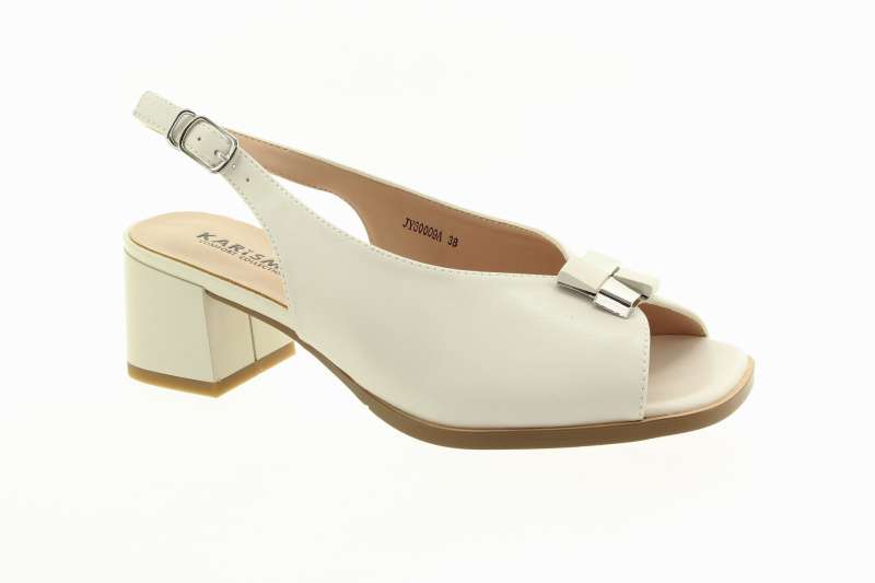 EPICA Dámské kožené sandálky krémová