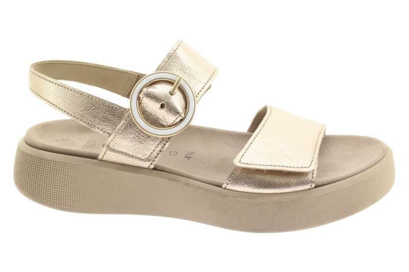 GABOR Dámské zlaté kožené sandály