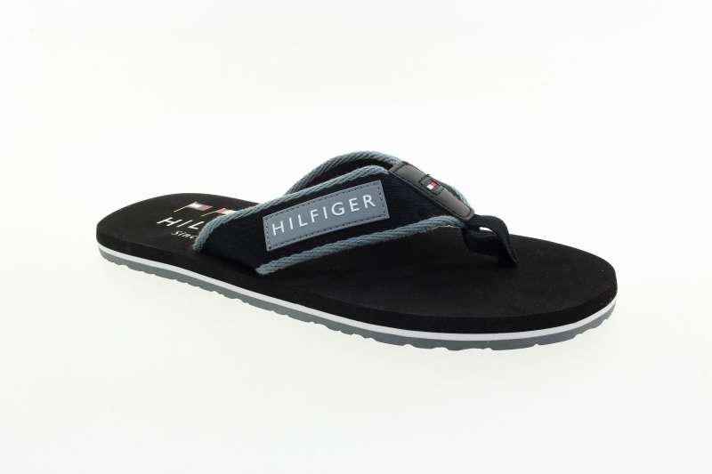 TOMMY HILFIGER Pánské černé žabky