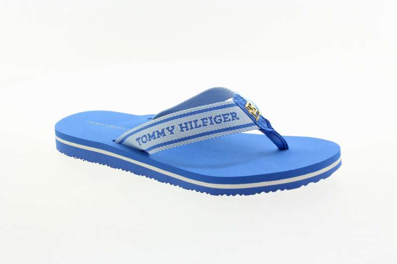 TOMMY HILFIGER Dámské modré textilní žabky