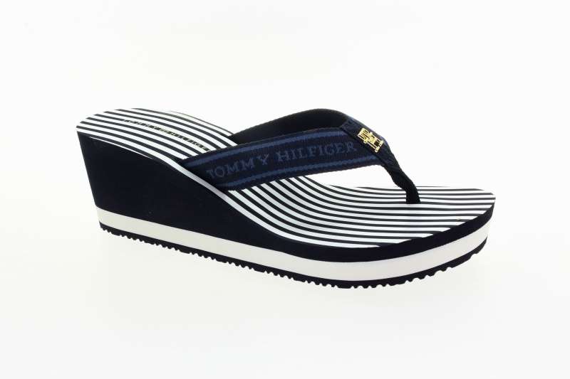 TOMMY HILFIGER Dámské modré žabky na klínu