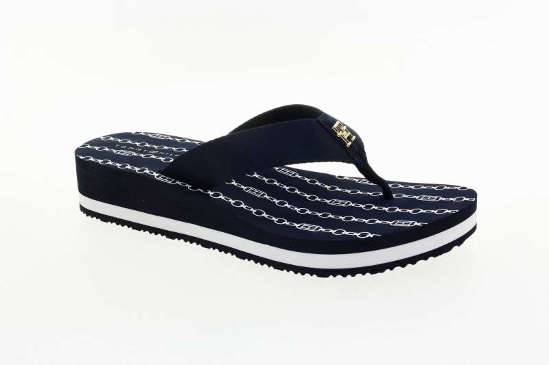 TOMMY HILFIGER Dámské tmavě modré žabky na klínu