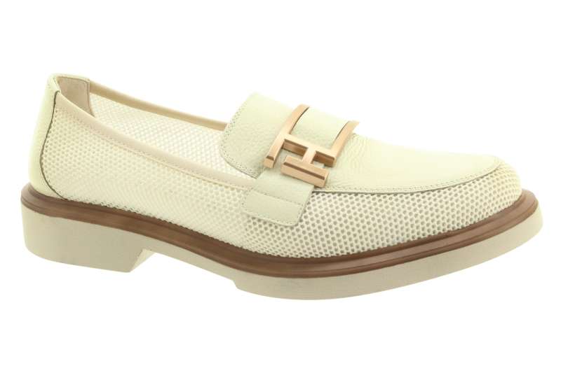 HISPANITAS Dámské kožené mokasíny latte