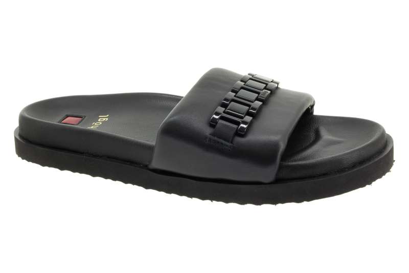 HÖGL Dámské kožené černé pantofle