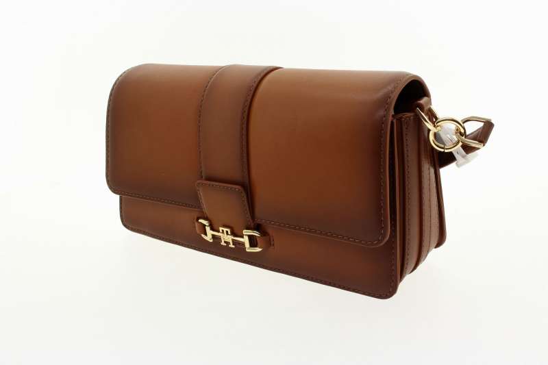 TOMMY HILFIGER Dámská hnědá kožená kabelka