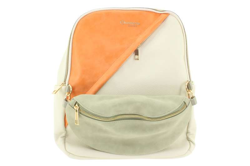 REMONTE Dámský krémovo-oranžový batoh