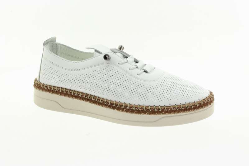 LOOKE Dámské bílé kožené polobotky