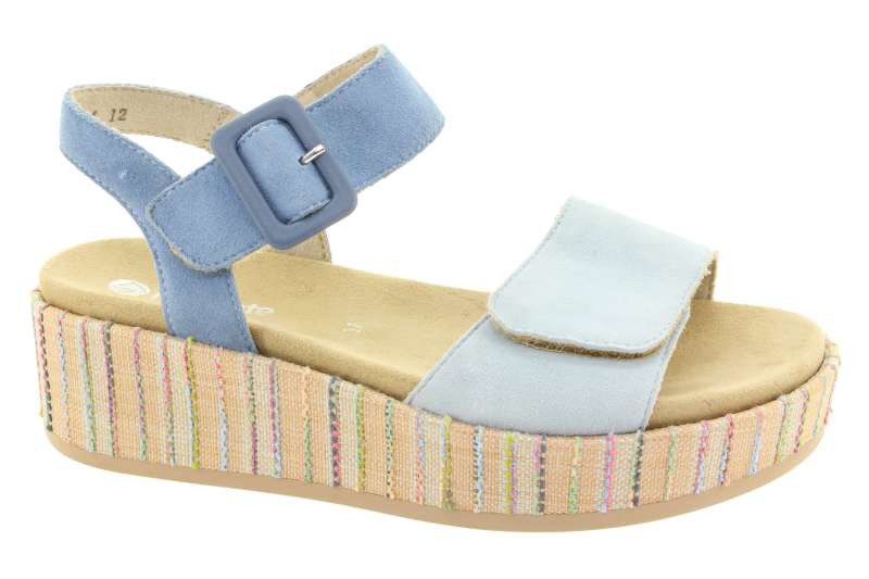 REMONTE Dámské modré kožené sandály