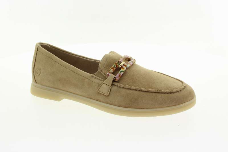 REMONTE Dámské kožené béžové mokasíny