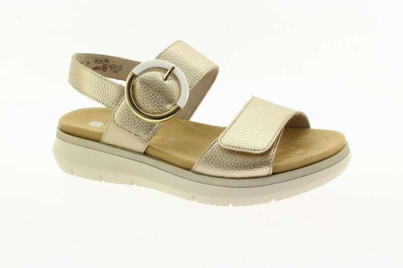 REMONTE Dámské zlaté kožené sandály