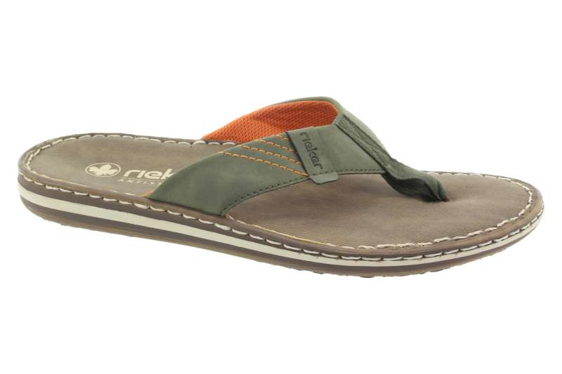 RIEKER Pánské zelené žabky