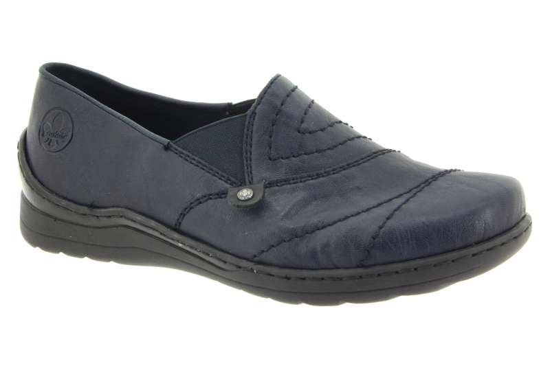 RIEKER Dámské modré mokasíny