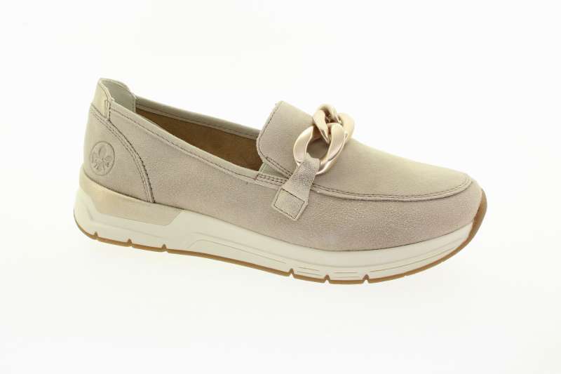 RIEKER Dámské béžové mokasíny