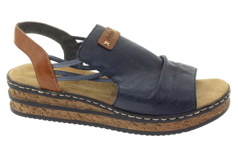 RIEKER Dámské černé sandály