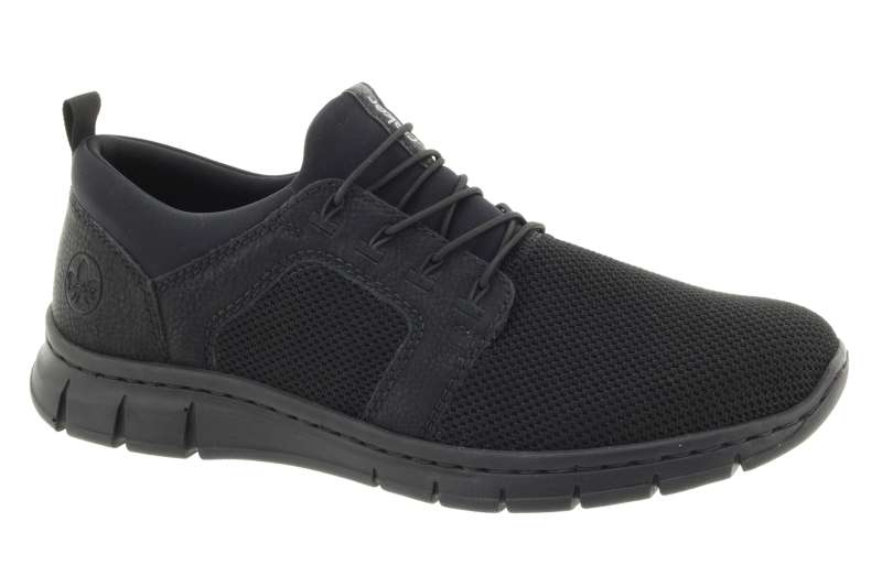 RIEKER Pánské černé textilní tenisky