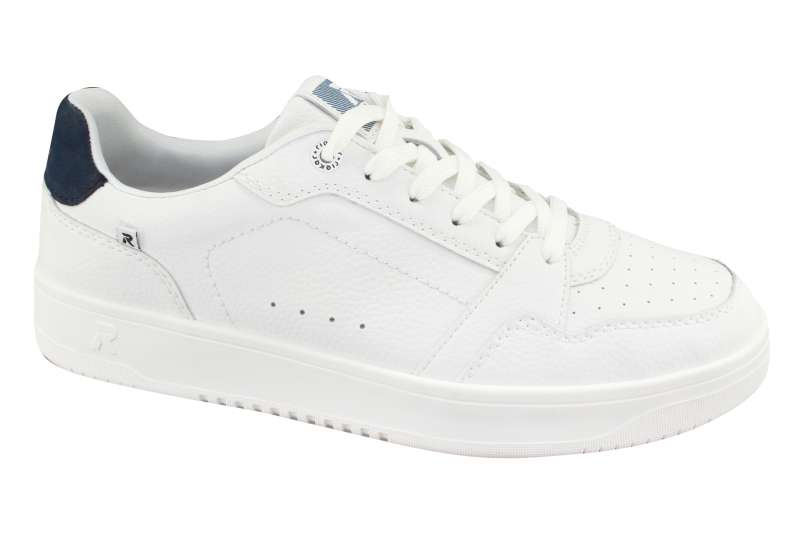 RIEKER Pánské kožené bílé tenisky