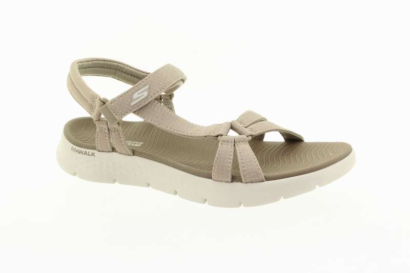 SKECHERS Dámské béžové textilní sandály