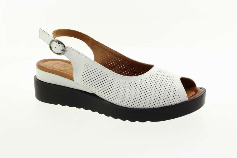 YO BY SHOEMAKER Dámské bílé kožené sandály