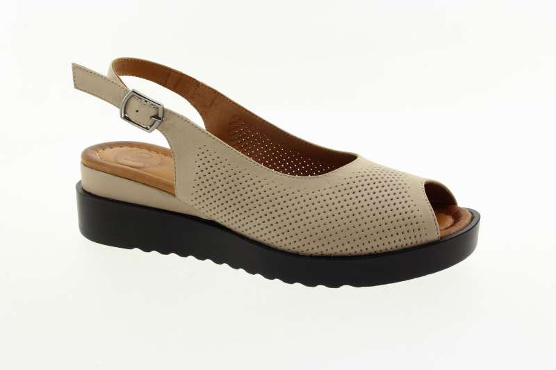 YO BY SHOEMAKER Dámské béžové kožené sandály