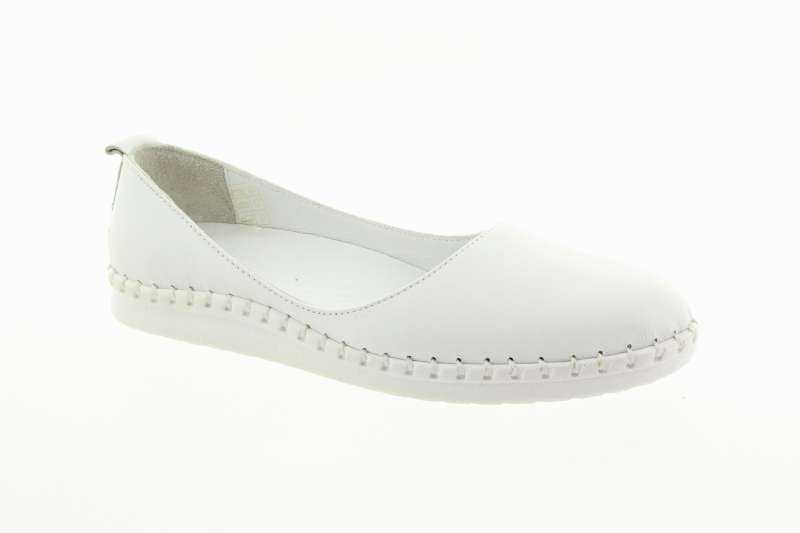 YO BY SHOEMAKER Dámské kožené bílé baleríny