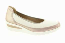 ARA Dámské krémové kožené baleríny