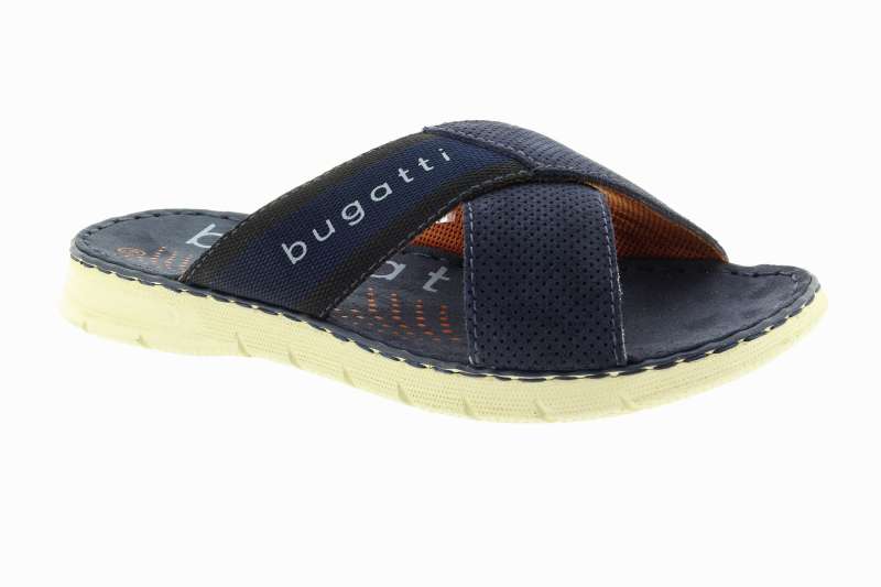 BUGATTI Pánské modré pantofle