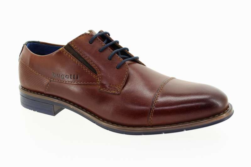 BUGATTI Pánské kožené hnědé polobotky