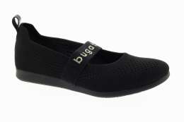BUGATTI Dámské černé textilní baleríny