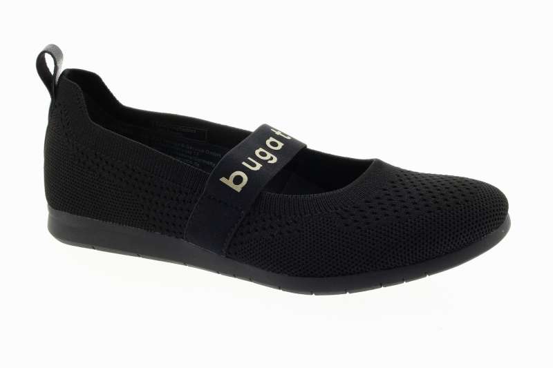 BUGATTI Dámské černé textilní baleríny