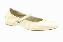 CAPRICE Dámské kožené béžové baleríny