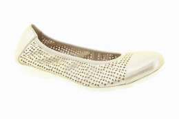 CAPRICE Dámské met.béžové kožené baleríny