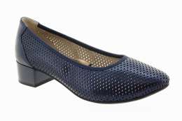 CAPRICE Dámské modré kožené lodičky