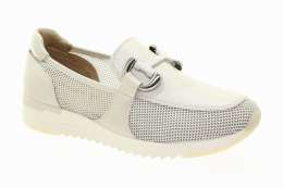 CAPRICE Dámské krémové kožené mokasíny